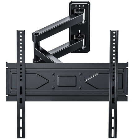 MountLiving Full Motion Single Stud TV Wall Mount for 26-65 inch TVs, Corner Articulating TV Mount Bracket with Swivel & Tilt, Max VESA 400x400mm, Holds up to 80 lbs