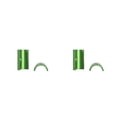 thumbnail image 1 of Greeniant Paquete de 2 adaptadores reductores de vástago de cuña de conversión de manillar de bicicleta espaciador de bicicleta de montaña de Verde 2piezas, 1 of 6