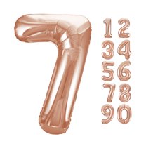Unique Industries Foil Big Number 7 Shaped 34.0" Bronze Solid Print Party Balloon