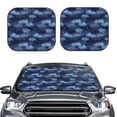 thumbnail image 2 of Naloa Starry Sky Print 2-Piece Windshield Sunshade,Foldable Car Front Window Sun Shades,for Most Sedans SUV Truck-Large, 2 of 6