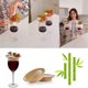 thumbnail image 4 of Wine Glass Covers Wood Drinking Glass Lids to Keep Bugs Out Wood Water Glass Toppers Keeps Debris an, 4 of 5