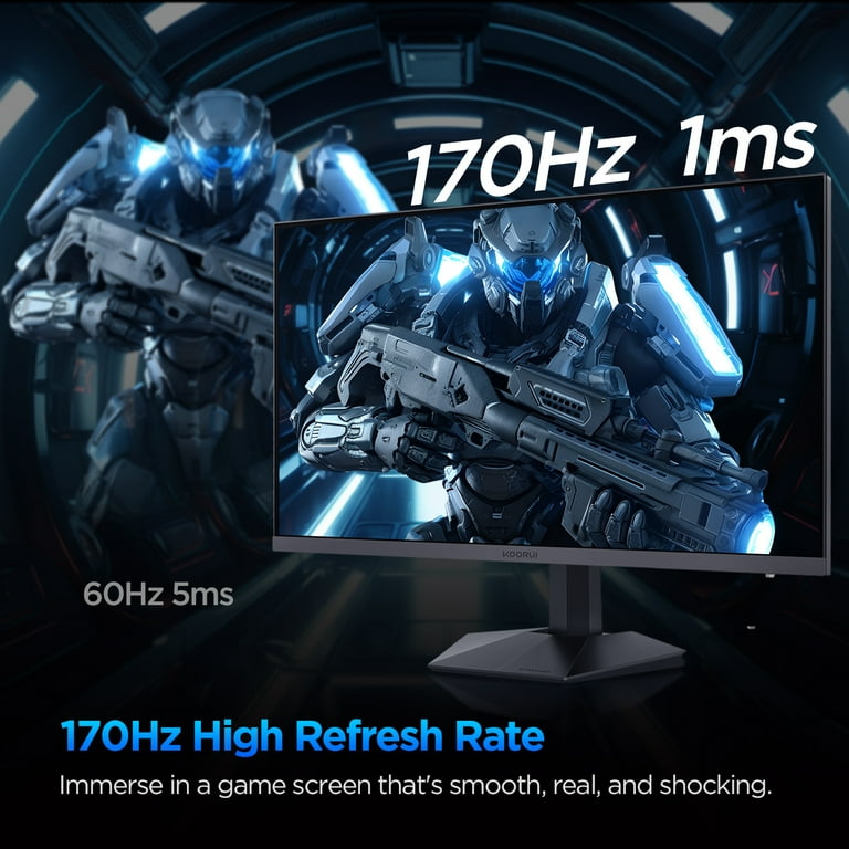 KOORUI 27 inch Gaming Monitor, 170Hz 1ms 2K 1440p PC Desktop 