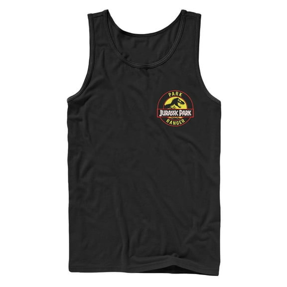 Men's Jurassic Park Ranger Logo Badge Tank Top Black X Large