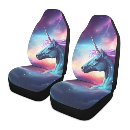ALAZA Unicorn in Sky Car Seat Covers 2 PCs Universal Auto Front Seats Interior Protector