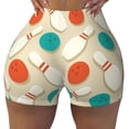 thumbnail image 2 of Fotbe Vintage Bowling Shorts Sin Costuras – Shorts Deportivos de Cintura Alta para Mujer, Elásticos para Gimnasio, Yoga, Running o Ciclismo-Small, 2 of 8
