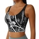 thumbnail image 2 of Fotbe Vintage Black white Plant skull Sujetador Deportivo Largo sin Aros para Mujer con Almohadillas y Soporte Medio, Transpirable y Absorbente, Camiseta Tipo Chaleco o Tank Top-Medium, 2 of 8
