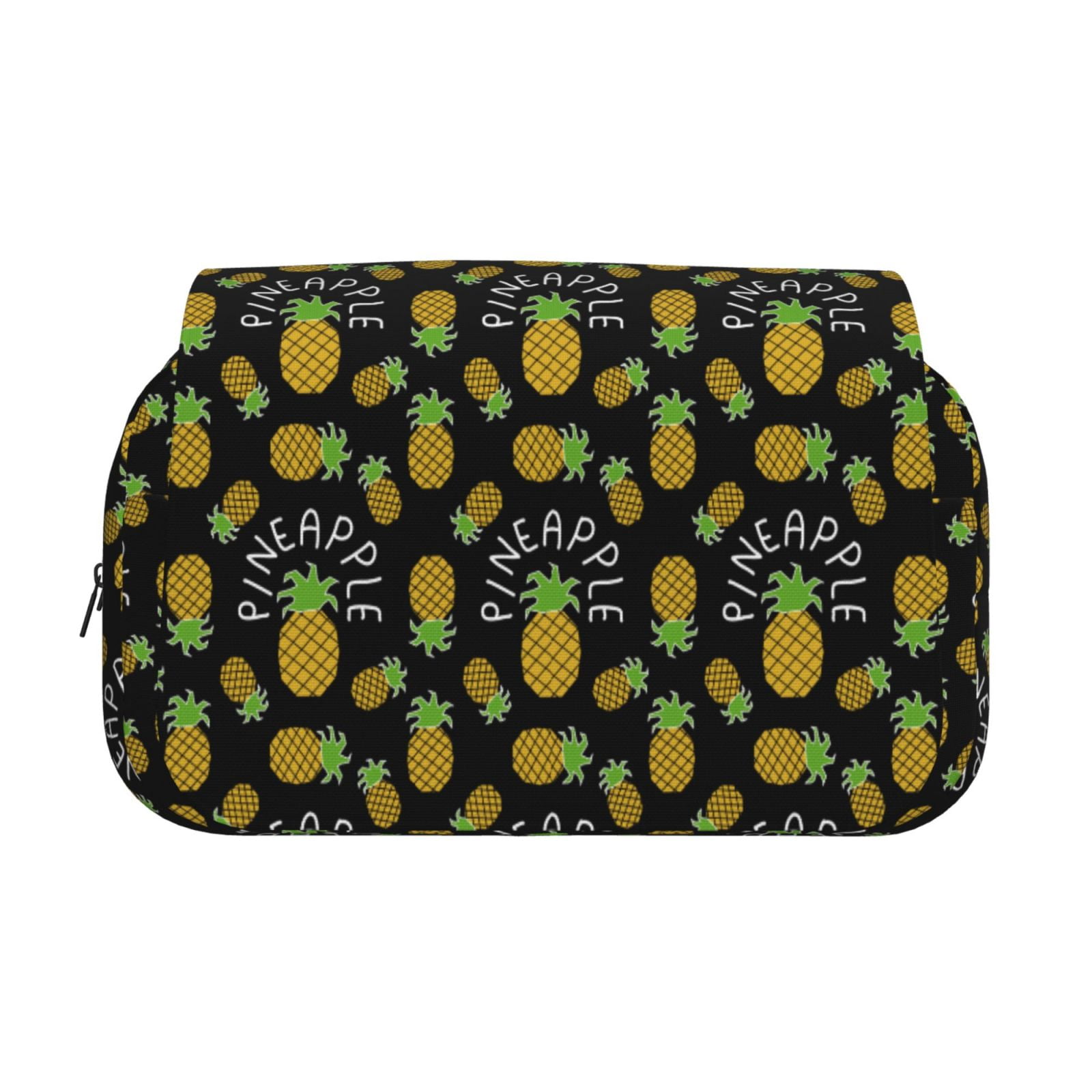 Rateoe Pineapple Pattern Double Clamshell Pen Case, Storage Organizer with Two Zipper Compartments– Holds Up to 50 Pencils & Pens