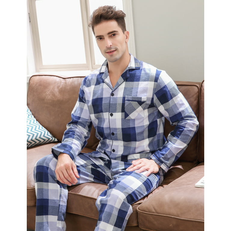 Richie House Men's Pajama Two-piece Pajama Set with Slippers RHM2850 
