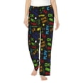 thumbnail image 2 of Kdxio Women's Comfy Stretch Pixel GamePrint Drawstring Pajama Pants-Medium, 2 of 9