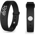thumbnail image 4 of Pulsera inteligente Termómetro corporal automático Prueba de alarma de vibración Pulsera de fitness LED Temperatura con pantalla LCD oso de fresa  Electrónica, 4 of 5