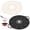 Black+White, variant on FYJUCPA 2 Pack Silicone Splatter Screen for Frying Pan, Foldable Splash Guard Multi Use Grease Splatter Guard, Heat Resistant Trivet Mat and Dishwasher Safe