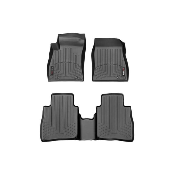 WeatherTech Custom Fit FloorLiners compatible with 2017-2019 Nissan Sentra - 1st & 2nd Row, Black