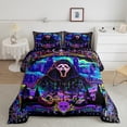 thumbnail image 2 of jejeloiu Spooky Gothic Skeleton Bedding Comforter Set,Halloween Horror Castle Twin Comforter Sets,Happy Halloween Bedding Set For Men Women,Microfiber Bedroom Decor Reversible,2 Pieces, 2 of 8