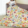 thumbnail image 6 of Pofeuu Insects In Plants Print Ultra-Soft Micro Fleece Blanket,for Bed Or Sofa,All Season Throw Blankets Flannel Blanket-60"x50", 6 of 7