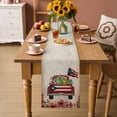 thumbnail image 2 of Puerto Rican Flag Table Runner 90 Inches Long Farmhouse Dress Scarves, Vintage Country Truck Flowers Beige Dining Tablerunner for Coffee Table/Kitchen Island/Party Décor, 13" x 90", 2 of 8