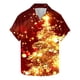 thumbnail image 1 of Camisas de Manga Larga para Hombres, Botón de Impresión Blusa de Cuello, Camisa de Poliéster de Moda Casual, 1 of 5