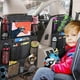 thumbnail image 4 of Organizador para coche para niños, 1 pieza de almacenamiento de accesorios para el interior del coche, soporte transparente para tableta con 10 bolsillos, color negro, 4 of 5