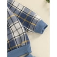 thumbnail image 7 of Suealasg Toddler Baby Boy Clothes Infant Boy 2Pcs Fall Winter Outfits 1T 2T 3T 4T Long Sleeve Contrast Color Sweatshirt + Pants Set, 7 of 7