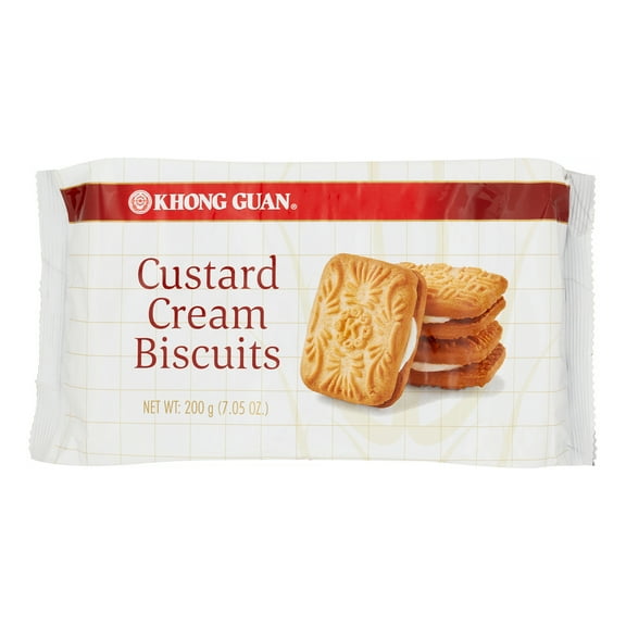 Khong Guan Custard Cream Bisquits, 7.0 Oz