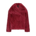 thumbnail image 4 of HongQid Women's Winter Coats Cropped Jacket Faux Fur Long Sleeve Shaggy Warm Outerwear Fall Clothes, 4 of 6