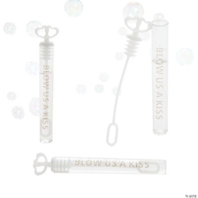 Blow Us a Kiss Bubble Tubes, Wedding, Toys, 24 Pieces