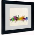 thumbnail image 2 of Trademark Fine Art "Glasgow Scotland Skyline" Canvas Art by Michael Tompsett, Black Frame, 2 of 3