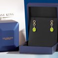 thumbnail image 5 of Gem Stone King 925 Silver and 10K Yellow Gold Yellow Lemon Quartz and White Lab Grown Diamond Drop Dangle Earrings for Women | 4.19 Cttw | Gemstone Birthstone | Oval 10X8MM, 5 of 6