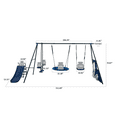 thumbnail image 3 of Triple Tree 6 in 1 Swing Set Metal Swing Set, 4724 in x 1574 in x 1181 in, 3 of 7