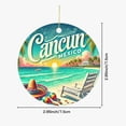 thumbnail image 3 of Cancun Beach Mexican Sombrero and Maracas Mexico Travel Ceramic Christmas Ornament Holiday Tree Hanging Gift for Travelers Friends Family Xmas Keepsake, 3 of 3