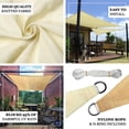 thumbnail image 4 of Efavormart 16FT x 20FT Tan Rectangle Sun Shade Sail, UV Block Canopy For Outdoor Patio Backyard, Lawn, Garden, Pool, Pond, Courtyard, Dooryard, Parking, Driveway, 4 of 11
