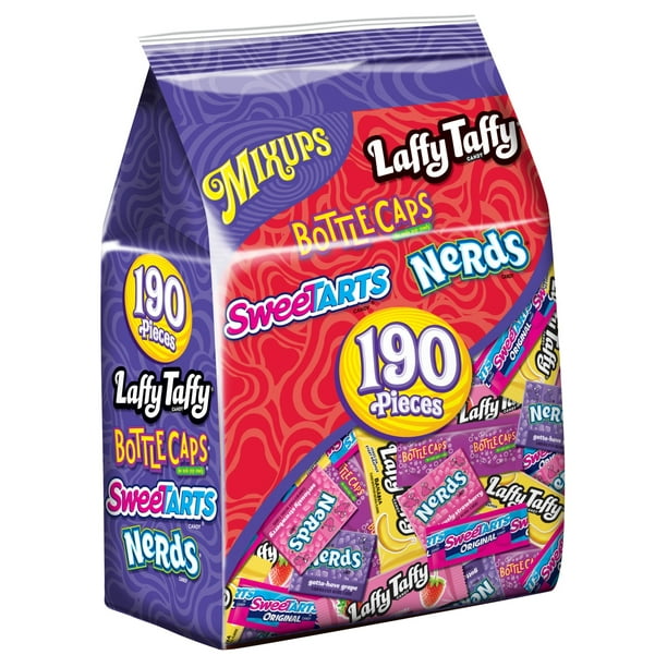 Nerds Sweetarts Bottle Caps & Laffy Taffy Halloween Candy Variety Pack