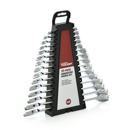 Hyper Tough 15-Piece Combination Wrench Set SAE (Best Wrench Set For The Money)