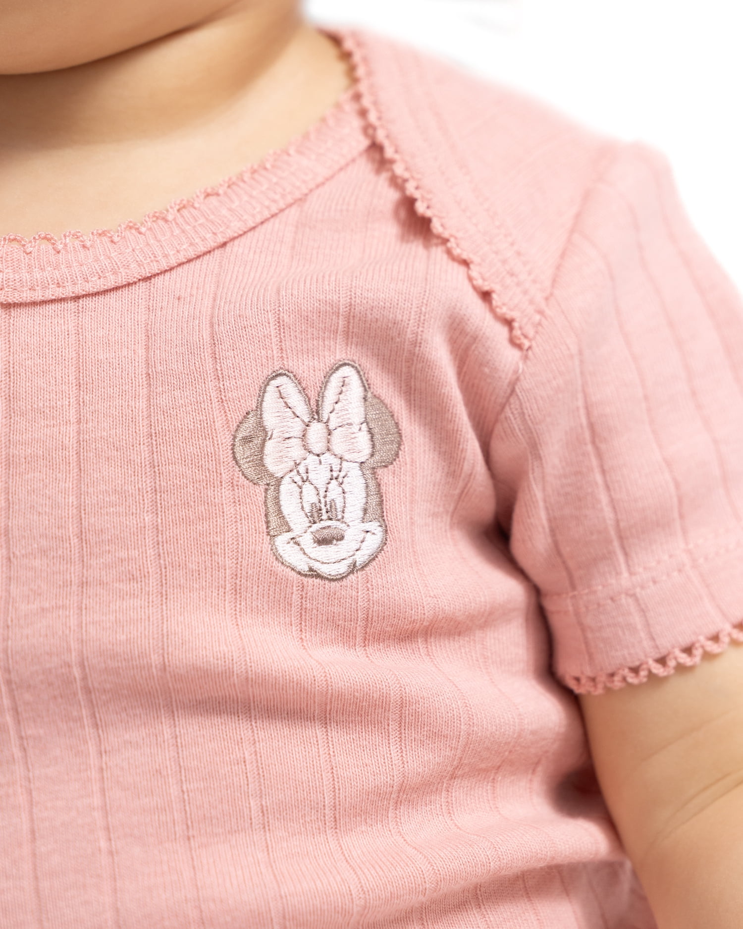 Disney Baby Wishes + Dreams Minnie Mouse Bodysuits with Short Sleeves, 3-Pack, Sizes Newborn-18M