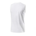 thumbnail image 5 of Men's Tank Tops Fitness Home Wear Pajamas Color Solid Color T Shirt Sports Round Neck Tank Top Quick Dry Workout Tank Tops Gym Sleeveless Shirts, 5 of 5