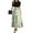 Army Green, variant on TQWQT Church Dresses for Women Short Sleeve Maternity Teacher Dress Floral Print Long Modest Patchwork Ruffle Hem A Line Dresses Elegant Office Attire Saffron L