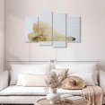 thumbnail image 2 of Elephant Stock Lazy Polar Bear Wall Art - Horizontal Multi Panel Canvas - Living Room Wall Decor - Animal Multi Panel - White And Beige Decor - 43" x 27", 2 of 4