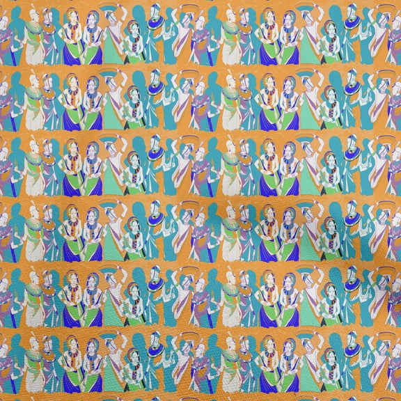 oneOonePolyesterSpandexMustardYellowFabricAfricanQuiltingSuppliesPrintSewingFabricByTheYard56InchWide