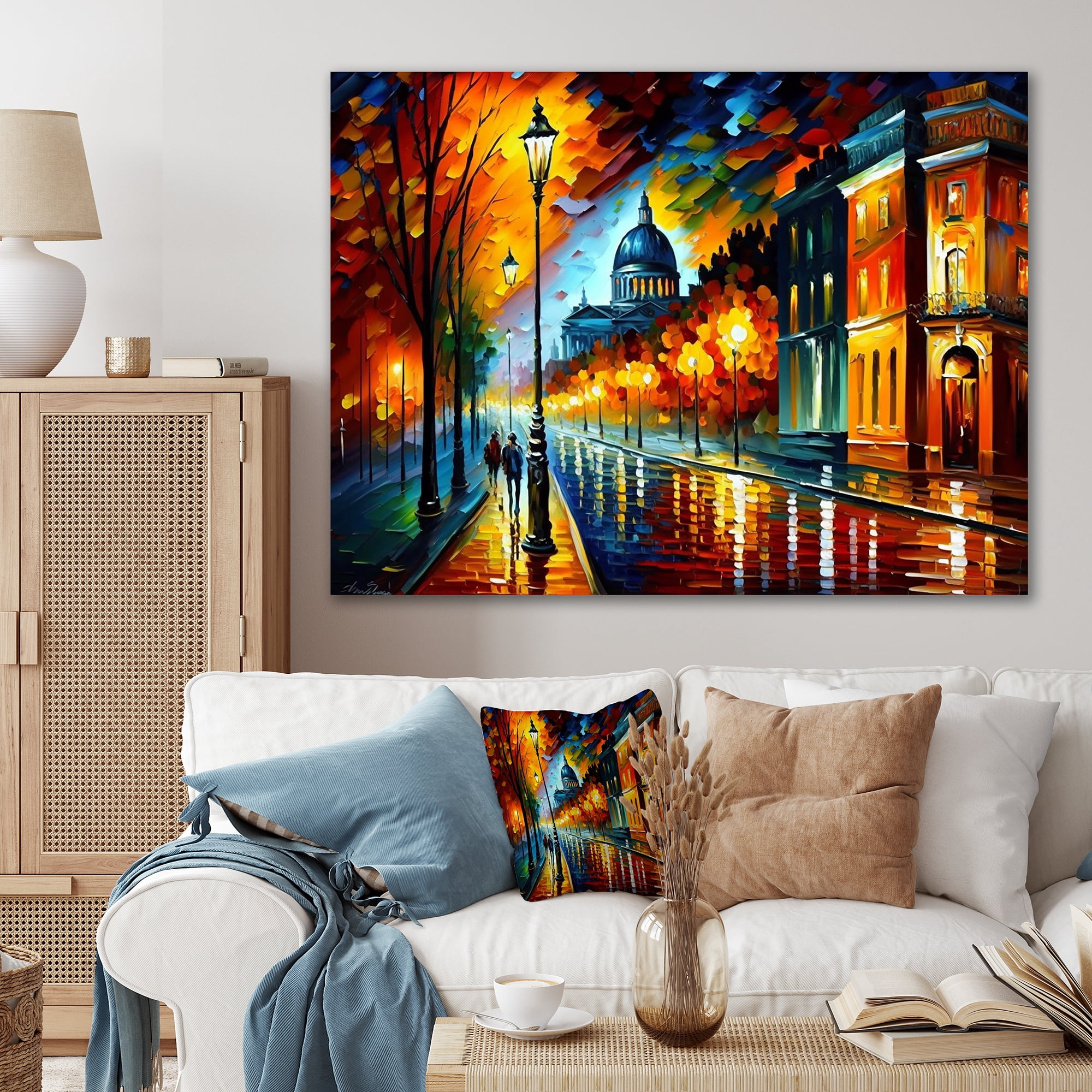 Designart Colorful Montreal City IV Canvas Wall Art
