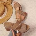 thumbnail image 2 of ZACPNCV Womens Sandals Fashion Strap Wedge Heel Open Toe Slide Sandals Plus Size Comfortable Lightweight Beach Shoes, 2 of 9