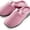 Pink, variant on Women's Comfort Slip On Memory Foam French Terry Lining Indoor Outdoor Purple 6/7