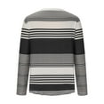 thumbnail image 6 of Youyipin Long Sleeve Shirts for Women Women's Colorblock Striped Button Long Sleeve Crew Neck Tee Shirts Tops, 6 of 6