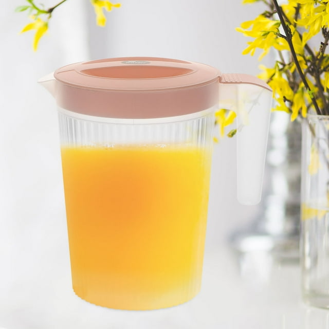 Raindrops 1Pack Drinking Water Pitcher Pink 2L Plastic Multi-functional Kitchen Utensil Compatible