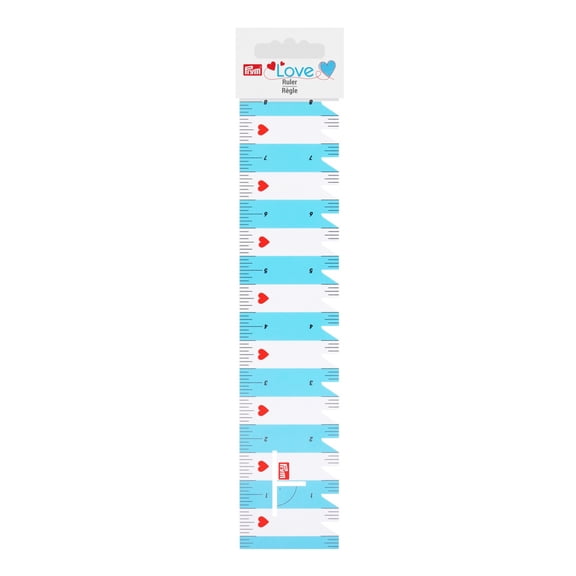 Prym Love Ruler - 8", Turquoise