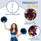 thumbnail image 3 of Uxcell 20 Pcs Llaveros Pom Pom de Animación Regalo Encanto Llavero de Plástico a Granel para Navidad Púrpura Tono Dorado, 3 of 6