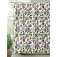 thumbnail image 2 of Shower Curtains Strawberry Blue Floral Leaf Bath Curtain Wildflowers Plant Waterproof Bathroom Shower Curtain Set with Hooks Decoration 72 x 84 Inches, 2 of 7