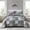 Black Grey, variant on 3PCS Gray Grid Patchwork Quilt Set King Size Bedding Sets Lightweight All Season (90"x104")