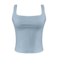 thumbnail image 5 of WEIWEN Womens Tank Tops Sleeveless Running Vest for Women Cropped Workout Tank Tops Woman Crop Athletic Tank Tops for Women Camisole Women's Tanks & Camis Blue, XL, 5 of 5