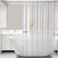 thumbnail image 1 of Forro de cortina de ducha de 72x79 pulgadas, resistente con imanes, cortinas de ducha EVA repelentes al agua para baño, sin olor, 1 of 5