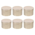 Qiysamall 6pcs Round Shaped Aluminum Jars Empty DIY Candle Tea Tin