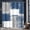 Blue, variant on Fabric Shower Curtain for Bathroom, Oil Painting Art Blue Custom Shower Curtain Set with Hooks, Luxury Bathroom Curtains, Abstract Gray Geometric Waterproof Polyester Bathroom Accessories, 72x72 inch
